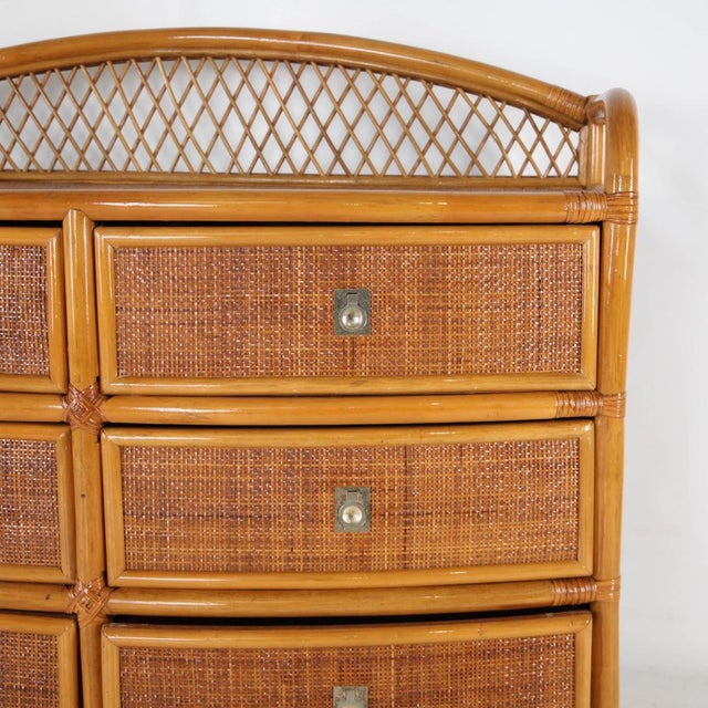 Vintage Rattan Chest of Drawers, 1970s For Sale - Image 13 of 16