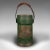 This is an antique household carry. An English, waxed canvas and leather log or storage bucket, dating to the late...