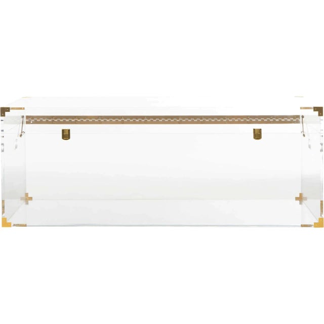 Not Yet Made - Made To Order Acrylic Transparent Trunk Style Coffee Table For Sale - Image 5 of 9