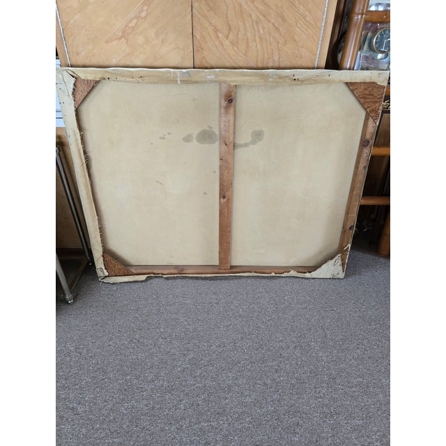 1960s Vintage Mid Century Abstract Pollock Style Oil Drip Painting For Sale - Image 9 of 9