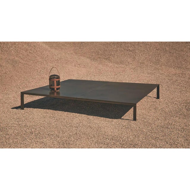 Thin and simultaneously strong lines for Metallaro, an outdoor patio coffee table with a minimalist design, which finds an...
