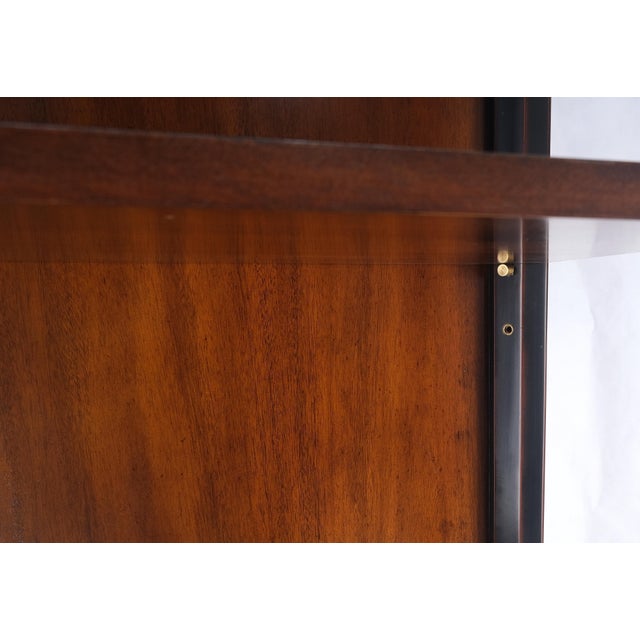 Pair 7.5' Tall Custom Mahogany Etageres Adjustable Shelves Dresser Drawers MINT! For Sale - Image 12 of 12