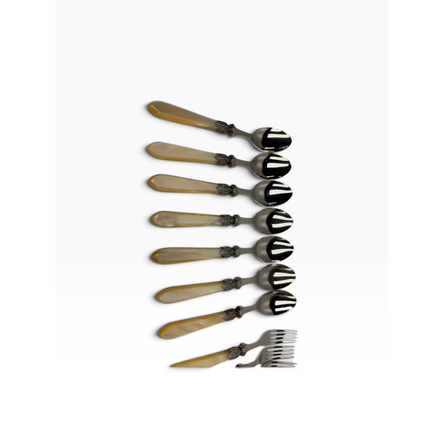 Add timeless French sophistication to your dining table with this rare 35-piece vintage flatware set by renowned...