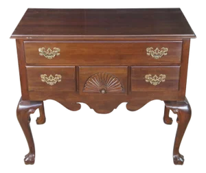 1980 Ethan Allen Georgian Court Cherry Lowboy Console Table Hall Chest 11-9205
