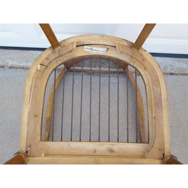 Mid 20th Century American of Martinsville Barrel Back Cane Arm Chair For Sale - Image 13 of 16