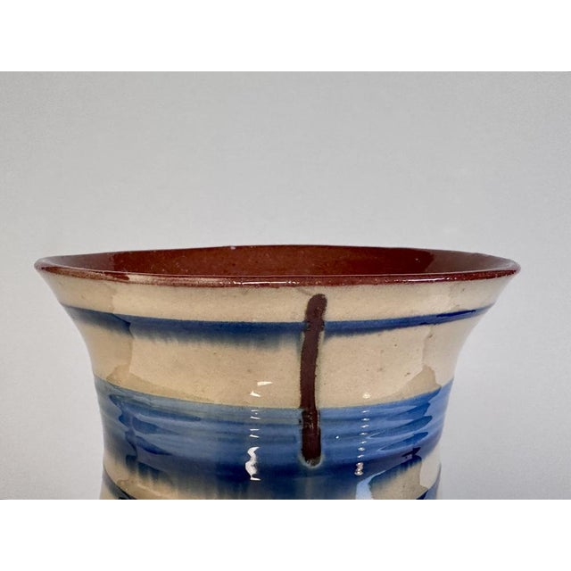 Bauhaus Art Deco Hand-Thrown Ceramic Vase, Germany, 1920s For Sale - Image 3 of 11