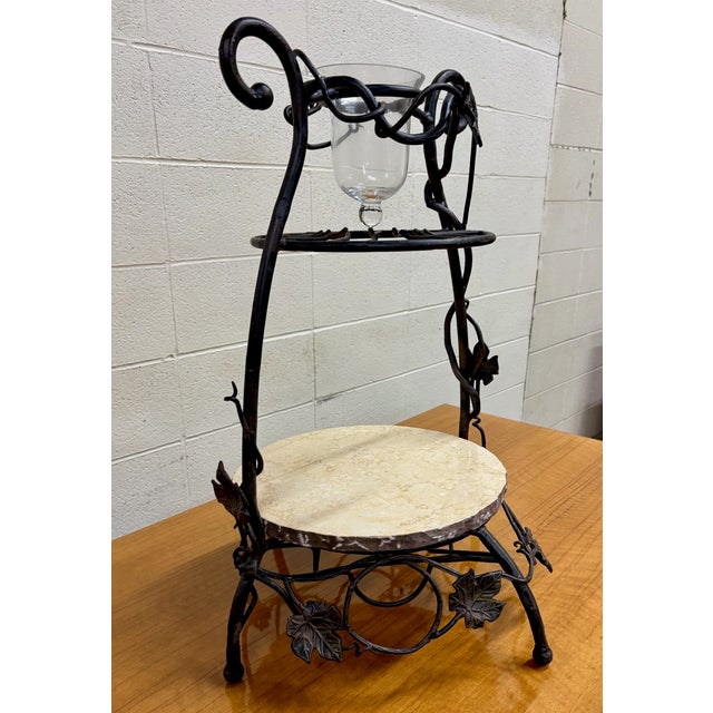 This is a gorgeous Bella Toscana Vineyard wrought iron wine and cheese party server in a Tuscan style. Features gorgeous...