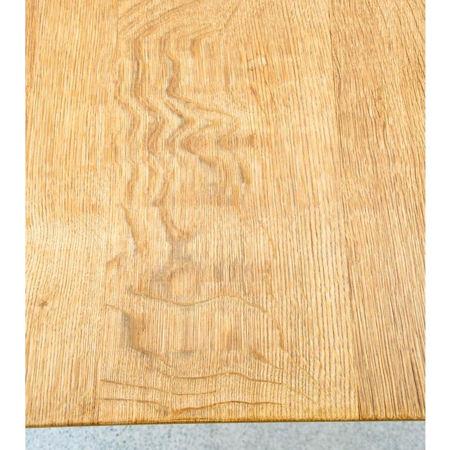 Brown Mid 20th Century Danish Modern Dining Table Solid White Oak Attributed to Henning Kjaernulf Leaf X2 For Sale - Image 8 of 12