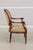 Louis XVI Style Mahogany Open Arm Fauteuil Chair For Sale - Image 4 of 18