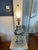Classic Mercury Glass Jar Lamp. Eye popping silver in great condition, proportion, and vivid light reflection. 27" to the...