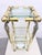 Hollywood Regency 2-Tone Brass and Acrylic Tiered Serving Stand attributed to Curvasa Muebles, 1970s For Sale - Image 4 of 12