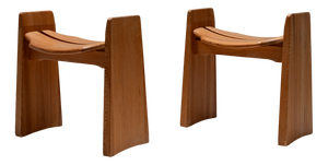 Pine Jonte Stools by Gilbert Marklund for Furusnickarn Ab, 1970s, Set of 2