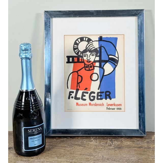 Vintage small scale exhibition poster for Fernand Léger produced for the Museum Morsbroich in Leverkusen, Germany,...