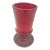 Vintage Small Modern Contemporary Heavy Red Glass Vase For Sale