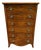 Early 20th Century Regency Style Tall Boy Bow Front Chest of Drawers For Sale