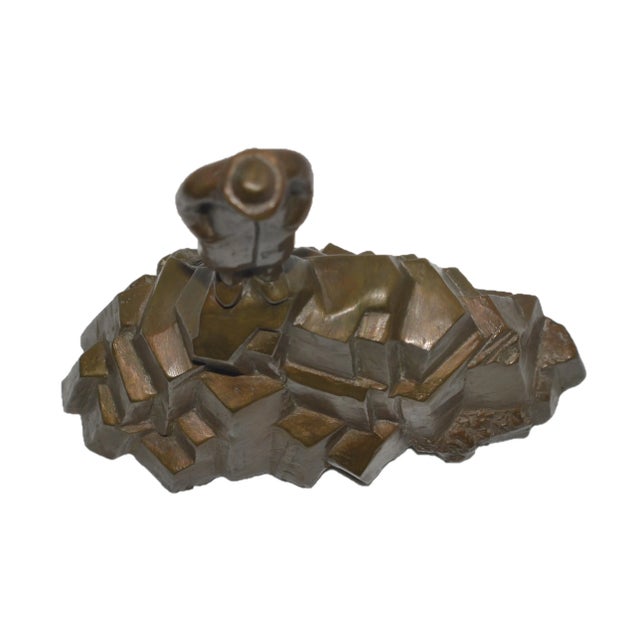 Realism Siegfried Neuenhausen "Man On Mountain" Bronze Sculpture For Sale - Image 3 of 9