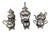 Vintage Hand-Chafed Maker's Marked Silver Plate Coffee and Tea Service - 8 Piece Set For Sale