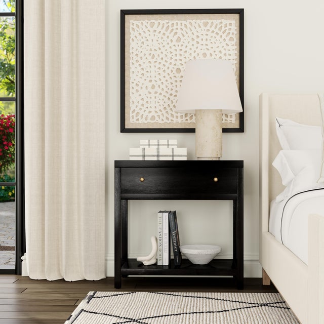Enhance your bedroom or living space with the Butler Specialty Company Nora Wide Nightstand, a stylish blend of modern...