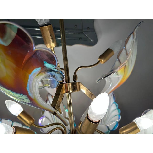 Wings of Freedom Chandelier in Murano Glass by Franco Luce, 1980s For Sale - Image 14 of 15
