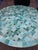 Beautiful handcrafted Moroccan mosaic table featuring an elegant emerald aqua color palette. Measuring 40 inches in...
