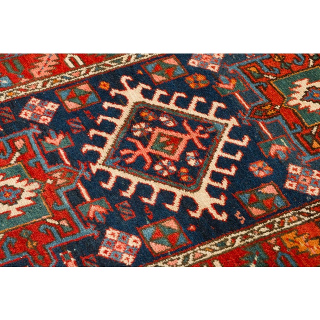 Rug & Kilim Antique Hamadan Geometric Medallion Wool Rug by Rug & Kilim, Persia, 1920–1929 For Sale - Image 4 of 8
