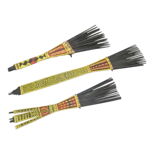 Antique Malaita Solomon Islands Woven Black Palm Frond Ceremony Head Comb Set