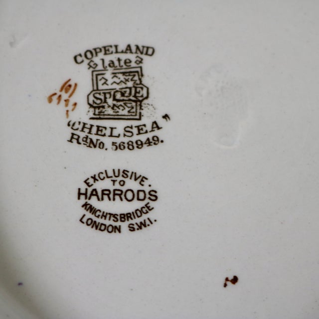 Antique Copeland Spode "Chelsea Bird" Tureen & Platter - Harrods Exclusive For Sale - Image 16 of 18