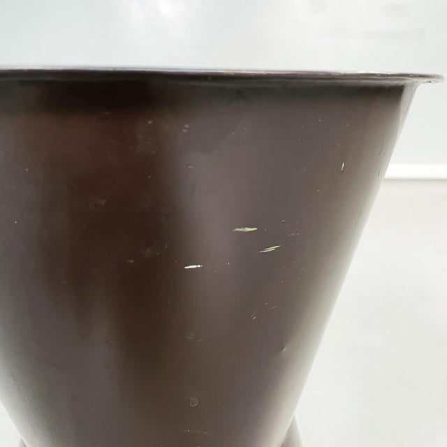 Asian Modern Table and Stools in Brown Metal with Decoration, 1990s, Set of 3 For Sale - Image 18 of 18