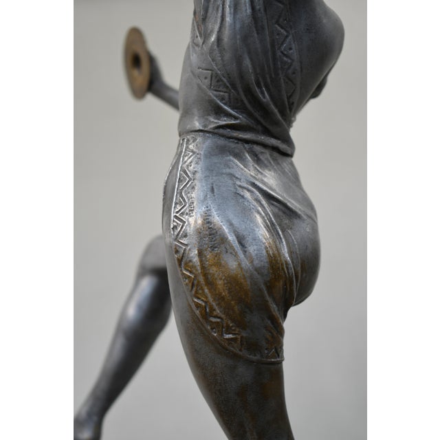 French Art Deco Lamp by Emile Gregoire 1920s France For Sale - Image 15 of 18