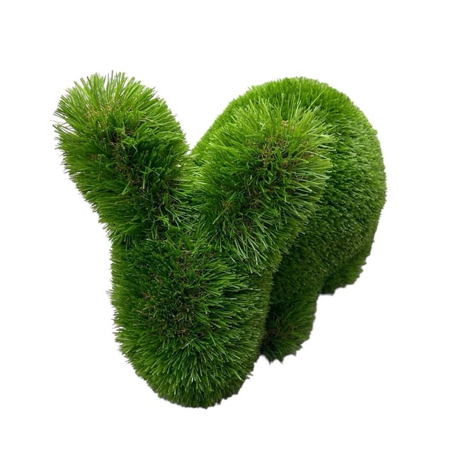 2000 - 2009 Faux Grass Topiary Bunny Rabbit Garden Sculpture For Sale - Image 5 of 7