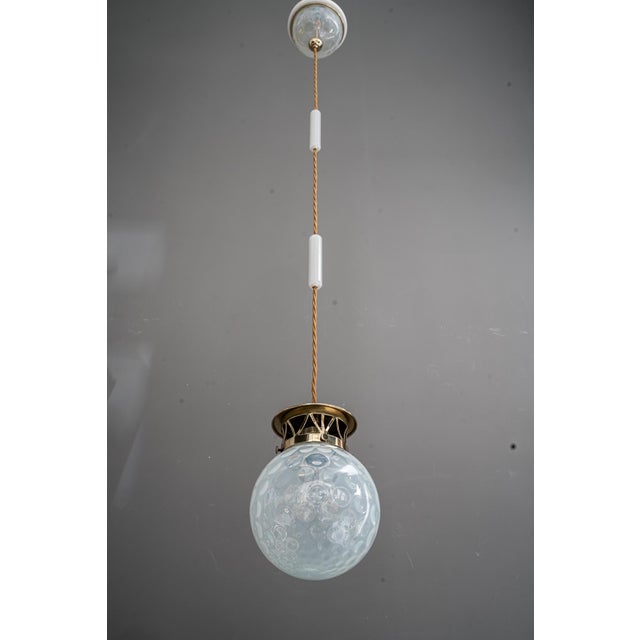 Pendants with Loetz Glass Shade attributed to Koloman Moser for Bakalowits & Söhne, 1908 For Sale - Image 17 of 18