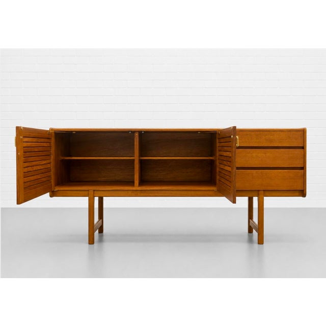 Mid-Century Modern Mid Century Modern Teak Credenza With Louvered Doors | Sideboard by a.h. McIntosh, Made in Scotland, C. 1960’s For Sale - Image 3 of 17