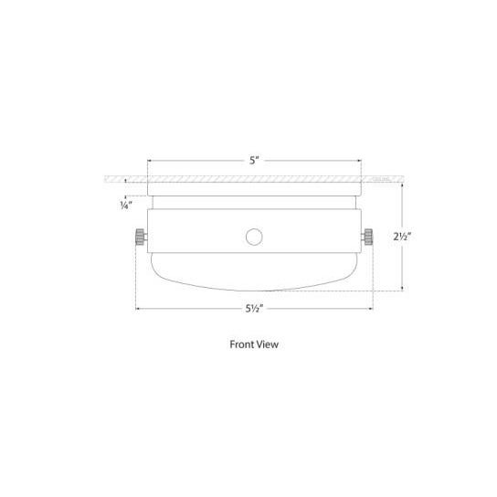 Visual Comfort Thomas O'Brien for Visual Comfort Signature Hicks 5.5" Solitaire Flush Mount in Antique Nickel with White Glass For Sale - Image 4 of 4
