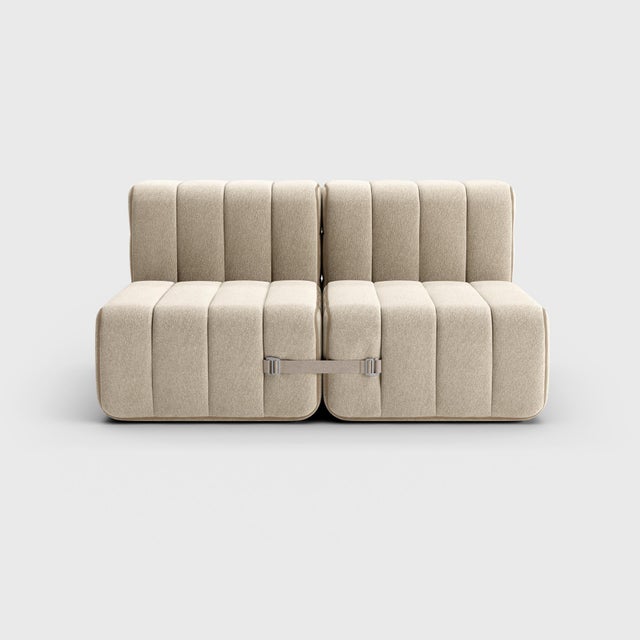 Contemporary 2-Seater Modular Sofa in Jet Fabric by Ambivalenz, Set of 4 For Sale - Image 3 of 18