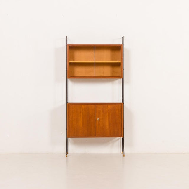 Mid-Century Italian Free Standing Wall Unit with Display Cabinet, 1960s For Sale - Image 6 of 16