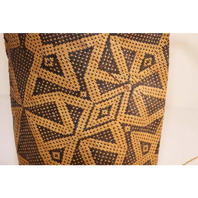 1950s 1950s Traditional Ethnic Woven Ajat Basket Borneo Indonesia For Sale - Image 5 of 13