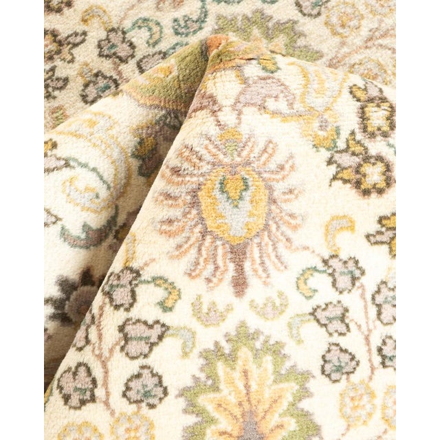 Textile Mogul, One-of-a-Kind Hand-Knotted Area Rug in Ivory, 4' 1" x 6' 5" For Sale - Image 7 of 8