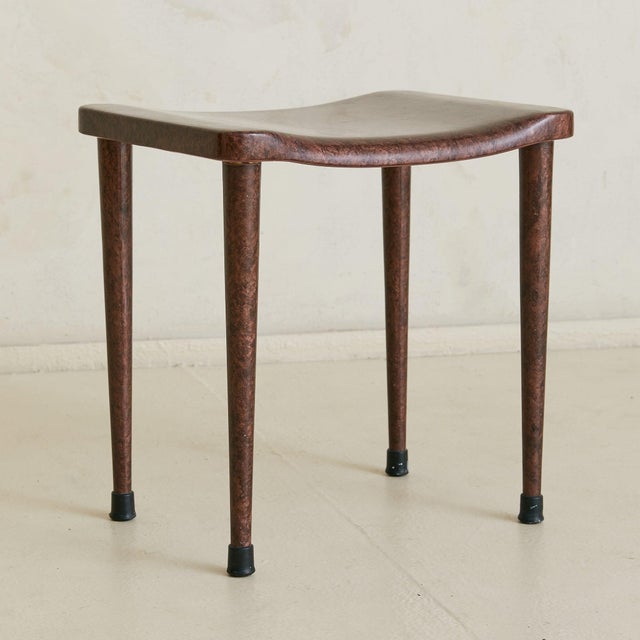 Italian Lacquered Goatskin Stool in the Manner of Aldo Tura, 1960s For Sale - Image 13 of 18