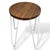 A beautifully simple vintage bar stool featuring a solid elm round seat paired with slender white metal hairpin legs. The...
