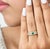 Natural 0.23 cts Zambian emerald & 0.49 cts diamond heart ring 18k gold For Sale - Image 9 of 18