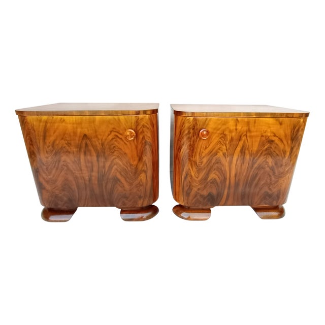 Bedside Tables by Jindřich Halabala for Up Závody, 1950s, Set of 2 For Sale