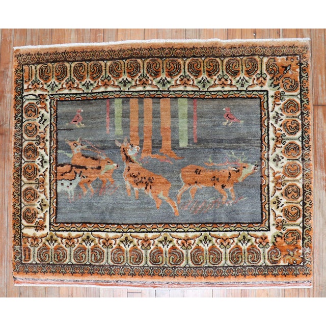 Early 20th Century Turkish Pictorial Rug - 3'3" x 4'2" For Sale - Image 16 of 18