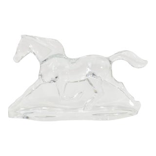 Apollon Troika Galloping Horse in Clear Crystal for Baccarat, 1996 For Sale