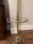Brass Mid 20th Century Mid-Century Modern Brass and Glass Tray Table Floor Lamp With Original Shade For Sale - Image 8 of 13