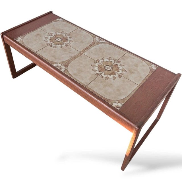1960s Mid-Century Modern Coffee Table with Tile Top, 1960s For Sale - Image 5 of 9