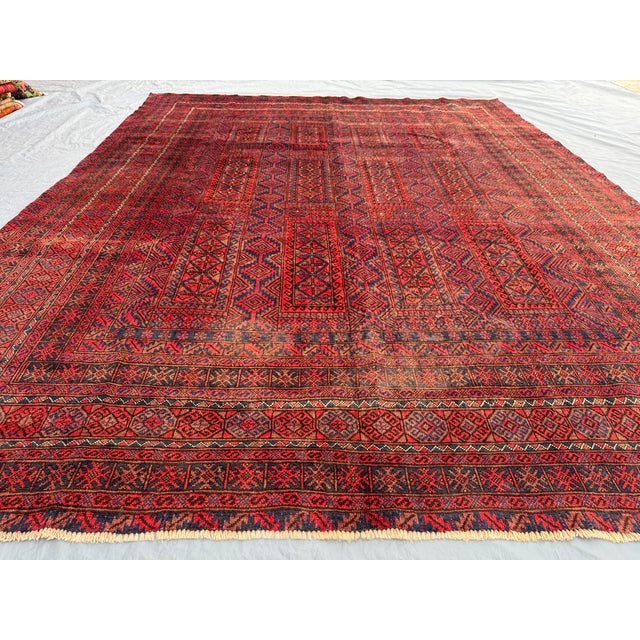 Islamic One of a Kind Afghan Turkmen Antique Area Rug For Sale - Image 3 of 13