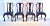 Set of four English Mahogany Queen Anne Dining Chairs with hand carvings to the splats, legs & ball with claw feet. The...