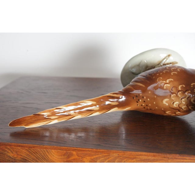 Brown Porcelain Pheasant from Royal Dux Czechoslovakia, 1970s For Sale - Image 8 of 10