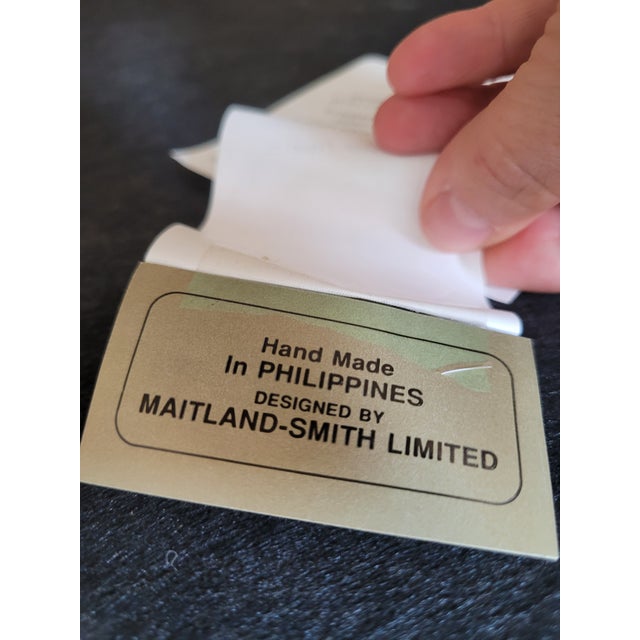 Maitland-Smith British Colonial Cane Lounge Chair & Ottoman, C. 1990 For Sale - Image 16 of 16