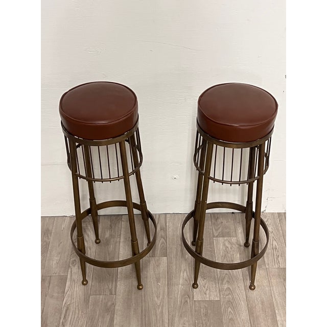 2 italian Vintage stools For Sale - Image 4 of 6